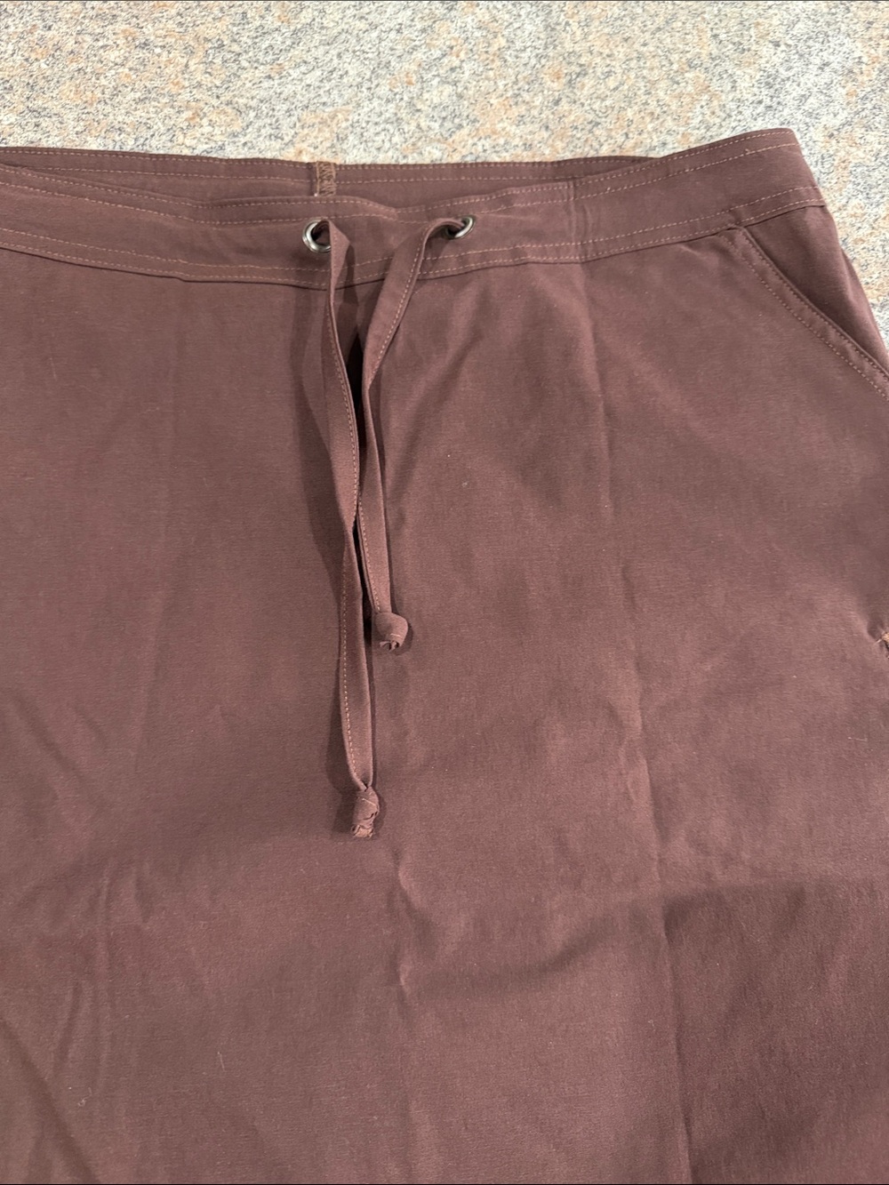 Prana Brown Drawstring Skirt size small - Picture 2 of 9
